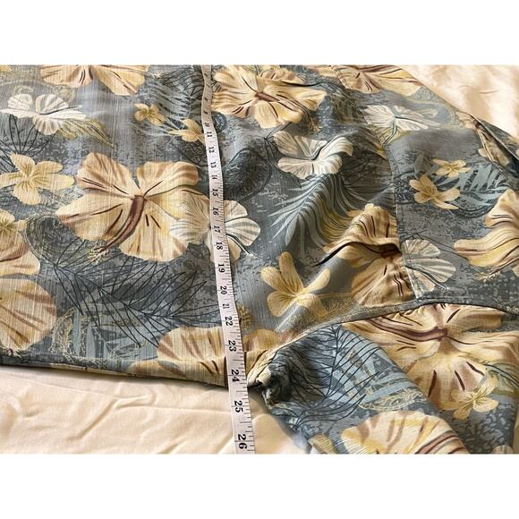 Island Republic - Mens Large Button Up Hawaiian Short Sleeve Shirt (100% Silk) - Picture 8 of 9